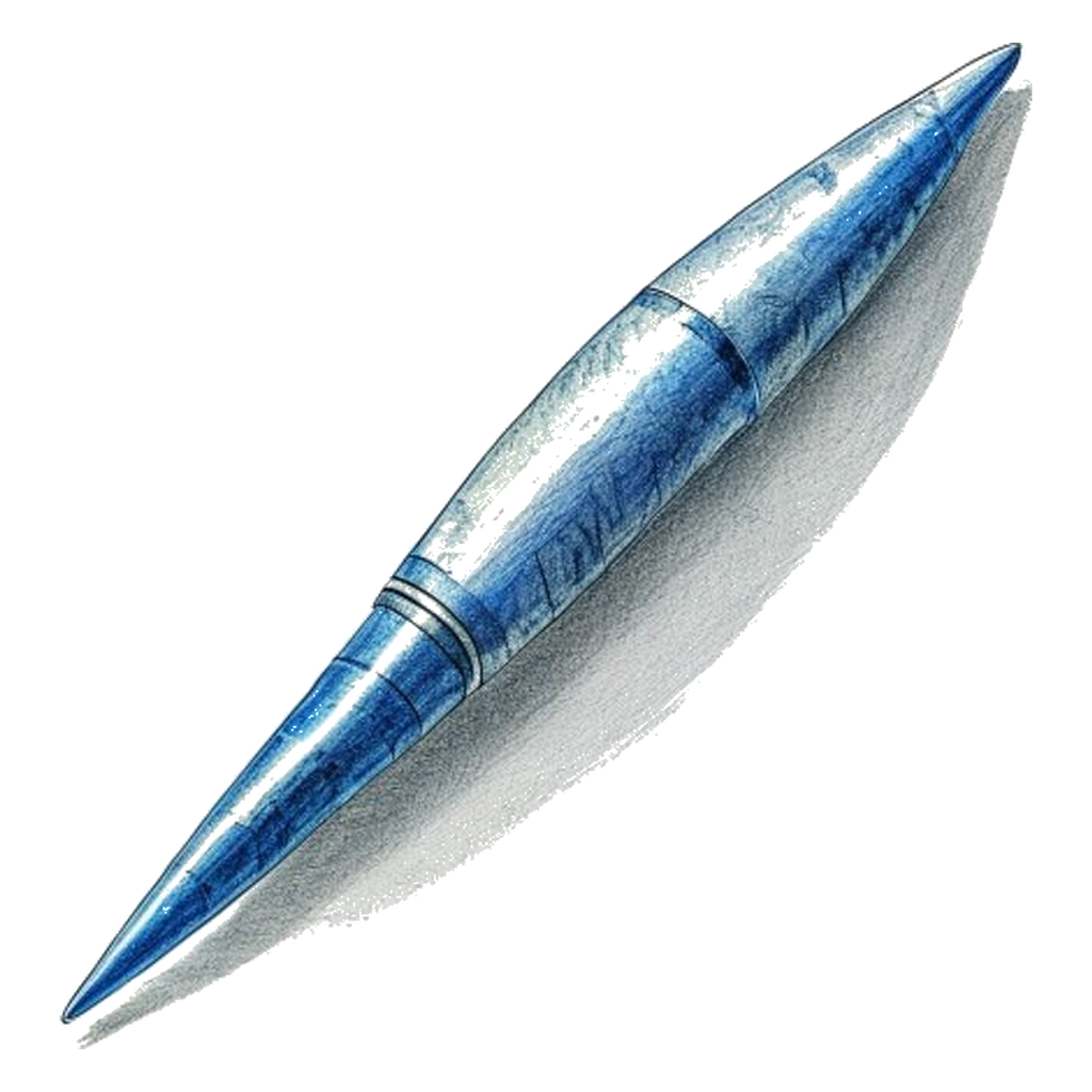 Blue sketch illustration of Electric ray