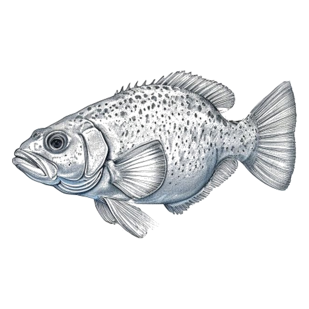 Blue sketch illustration of Lumpfish