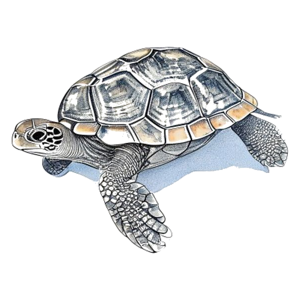 Blue sketch illustration of Terrapin